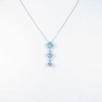 K18WG ジルコンネックレス