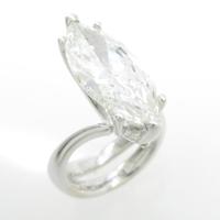 750WG ダイヤモンドリング 4．582ct・I・SI1・マーキスカット