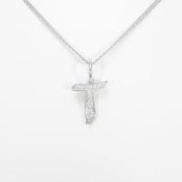 750WG／K18WG イニシャルT ダイヤモンドネックレス