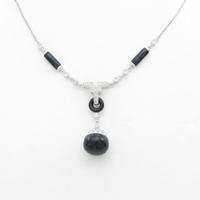 K18WG オニキスネックレス