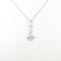 K18WG クローバー ダイヤモンドネックレス30％引き