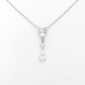K18WG ダイヤモンドネックレス 0．354ct・D・VVS1・ペアシェイプ