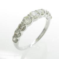 K18WG ハーフエタニティ ダイヤモンドリング10％引き