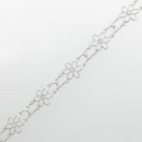 K18WG フラワー ダイヤモンドブレスレット