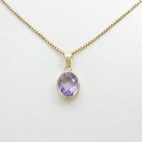 K18YG アメジストネックレス
