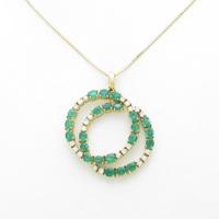 K18YG エメラルドネックレス