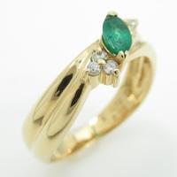 K18YG エメラルドリング