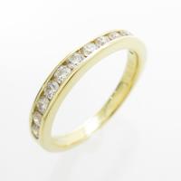 K18YG ハーフエタニティ ダイヤモンドリング