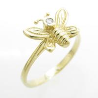 K18YG ビー ダイヤモンドリング