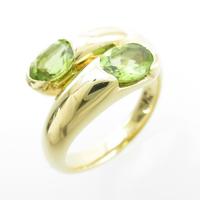 K18YG ペリドットリング