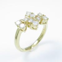 K18YG リボン ダイヤモンドリング10％引き