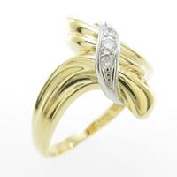 K18YG／PT ダイヤモンドリング