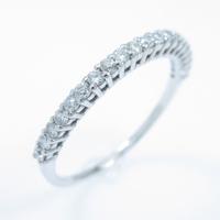 【リメイク】K18WG ハーフエタニティ ダイヤモンドリング