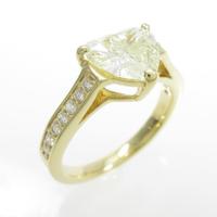 【リメイク】K18YG ダイヤモンドリング 1．306ct・VLY・SI1・ハートシェイプ30％引き
