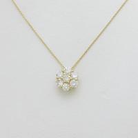 【リメイク】K18YG フラワー ダイヤモンドネックレス10％引き