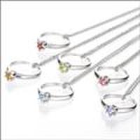 【送料無料】ベビーリングネックレス　（４月生まれ以外）