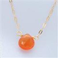 ジェムケリーK18イエローゴールドカーネリアンネックレス