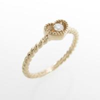 ポンテヴェキオ ハート ダイヤモンドピンキーリング