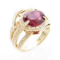 K18PG ルベライトトルマリンリング