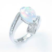 K18WG オパールリング