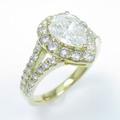 K18YG ダイヤモンドリング 0．980ct・G・SI2・ペアシェイプ