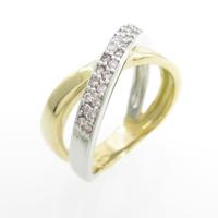 K18YG／PT ダイヤモンドリング