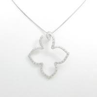 K18WG フラワー ダイヤモンドネックレス5％引き