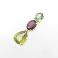 K18YG カラーストーンペンダント