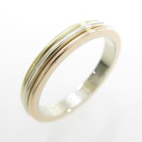 カルティエ スリーゴールドウエディング リング