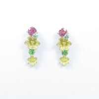 岩倉康二 フラワー トルマリンピアス