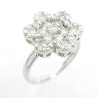 K18WG フラワー ダイヤモンドリング20％引き