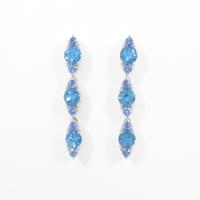 750WG／K18WG ブルートパーズピアス