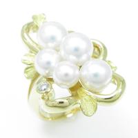 K18YG アコヤパールリング