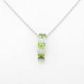 K18WG ペリドットネックレス