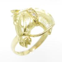 K18YG ホース ダイヤモンドリング