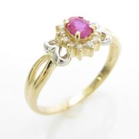 K18YG／PT ルビーリング