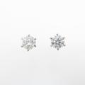 プラチナダイヤモンドピアス 0．404ct・0．410ct・F・VS2・GOOD5％引き