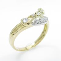 K18YG／PT ダイヤモンドリング