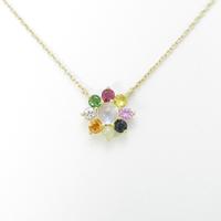 K18YG カラーストーンネックレス5％引き