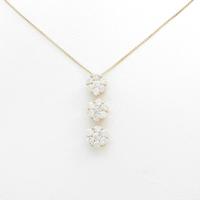 K18PG 2WAY フラワー ダイヤモンドネックレス20％引き