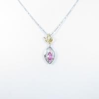 K18WG／K18YG ピンクサファイヤネックレス