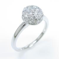 K18WG パヴェ ダイヤモンドリング