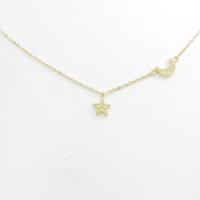 ドレス アドレス スター×ムーン ダイヤモンドネックレス