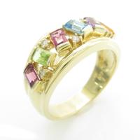 K18YG カラーストーンリング
