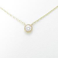 K10YG ソリティア ダイヤモンドネックレス