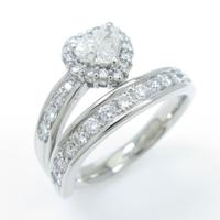 PT ハート ダイヤモンドリング