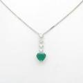 PT ハート エメラルドネックレス
