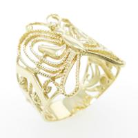 K18YG バタフライ ダイヤモンドリング