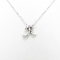 K18WG イニシャルR ダイヤモンドネックレス