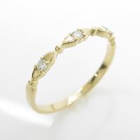 【リメイク】K18YG スリーストーン ダイヤモンドリング